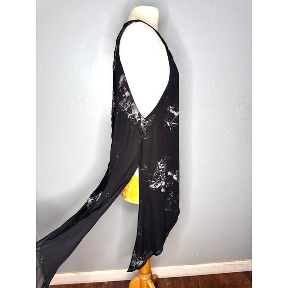 Gothic Asymmetrical Black & White Dress -Size 8 H&M - Picture 5 of 13